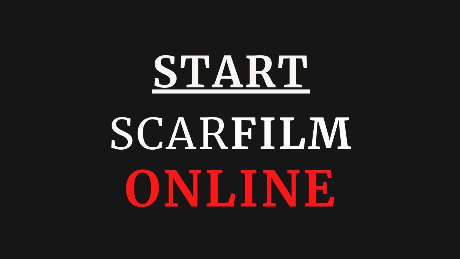 Старт проекта SCARFILM.ONLINE Старт проекта SCARFILM.ONLINE
