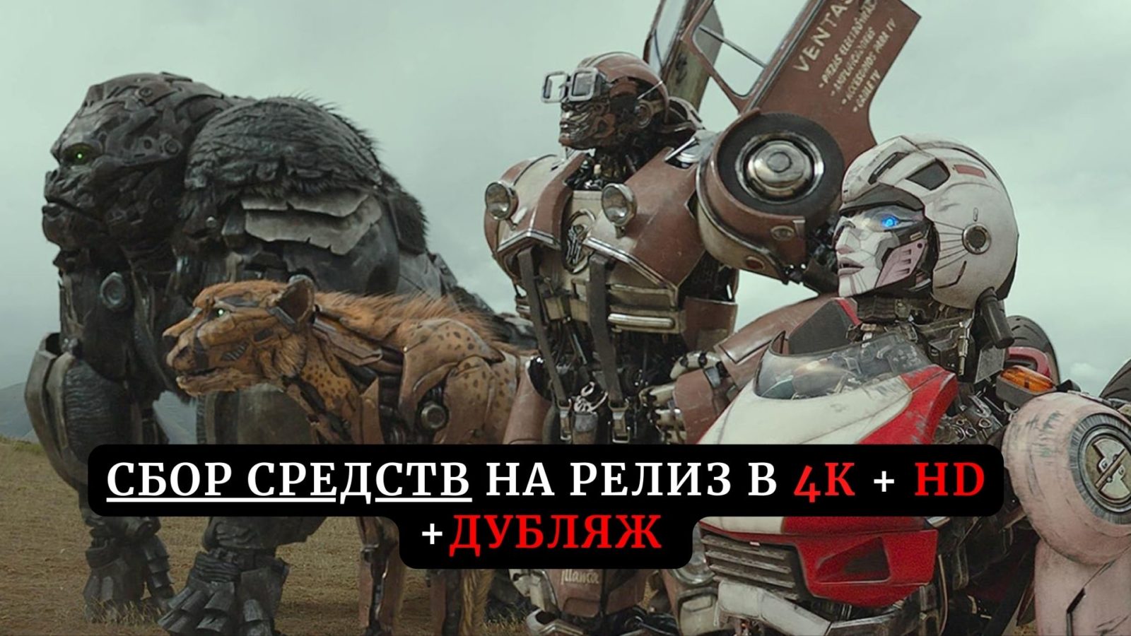 Сбор средств на релиз фильма «Трансформеры: Восхождение Звероботов» в 4К и дубляже Red Head Sound Сбор средств на релиз фильма «Трансформеры: Восхождение Звероботов» в 4К и дубляже Red Head Sound